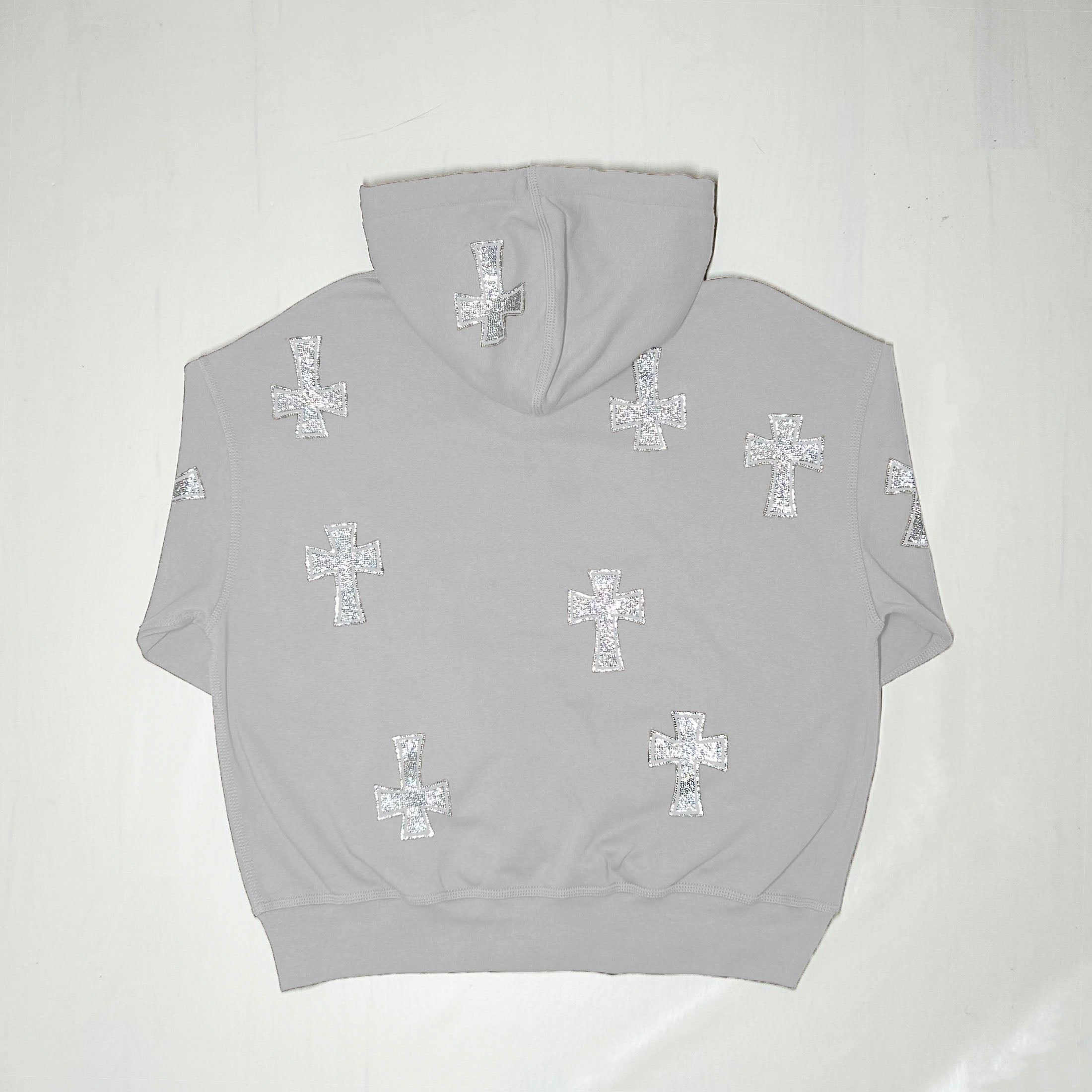 white zip-up hoodie
